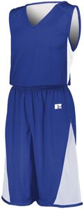Russell 5R6DLB - Youth Undivided Single Ply Reversible Shorts Royal/White