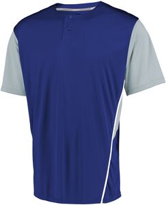Russell 3R6X2B - Youth Two Button Placket Jersey Royal/Baseball Grey