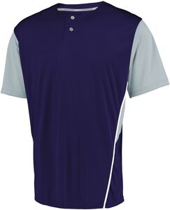 Russell 3R6X2M - Performance Two Button Color Block Jersey Purple/Baseball Grey