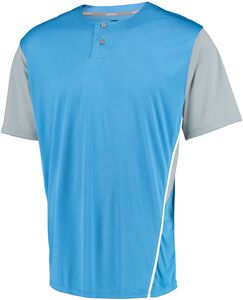 Russell 3R6X2M - Performance Two Button Color Block Jersey Columbia Blue/Baseball Grey