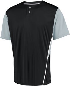 Russell 3R6X2M - Performance Two Button Color Block Jersey Black/Baseball Grey