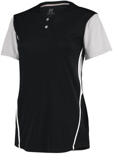 Russell 7R6X2X - Ladies Performance Two Button Color Block Jersey