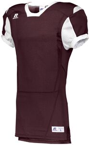 Russell S6793M - Color Block Game Jersey Maroon/White