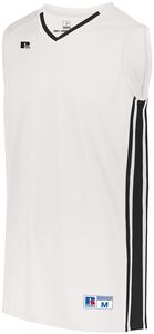 Russell 4B1VTB - Youth Legacy Basketball Jersey White/Black