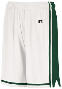 Russell 4B2VTB - Youth Legacy Basketball Shorts White/Dark Green