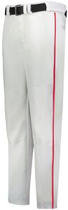 Russell R14DBB - Youth Piped Change Up Baseball Pant White/True Red