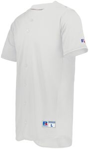 Russell 235JMB - Youth Five Tool Full Button Front Baseball Jersey White