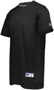 Russell 235JMM - Five Tool Full Button Front Baseball Jersey Black