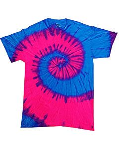 Tie-Dye CD100Y - Youth 5.4 oz., 100% Cotton Tie-Dyed T-Shirt Flo Blue/Pink