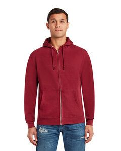 Lane Seven LS14003 - Unisex Premium Full-Zip Hooded Sweatshirt Burgundy