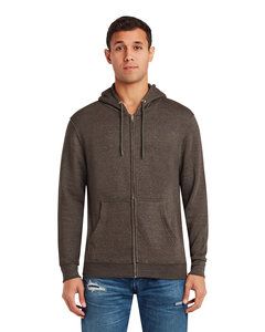 Lane Seven LS14003 - Unisex Premium Full-Zip Hooded Sweatshirt Charcoal Heather