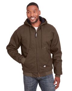 Berne HJ375T - Men's Tall Highland Washed Cotton Duck Hooded Jacket Bark