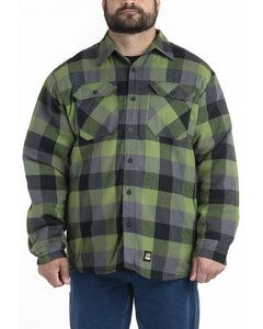 Berne SH69T - Men's Tall Timber Flannel Shirt Jacket Plaid Green
