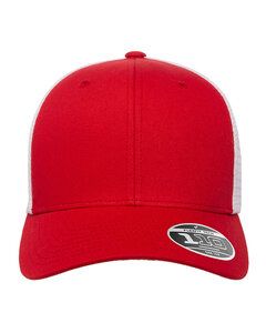 Yupoong 110MT - Flexfit 110® Adult Adjustable Mesh Cap Red/White