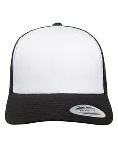 Yupoong 6606W - YP Classics® Adult Adjustable White-Front Panel Trucker Cap Blk/Wh/Blk