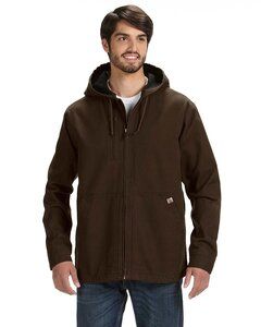 Dri Duck DD5090T - Men's 100% Cotton 12 oz. Canvas/Polyester Thermal Lining Hooded Tall Laredo Jacket Tobacco