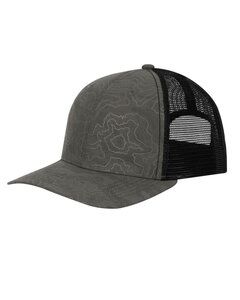 Dri Duck DI3458 - Structured Mid Profile Camo Print Trucker Hat Charcoal