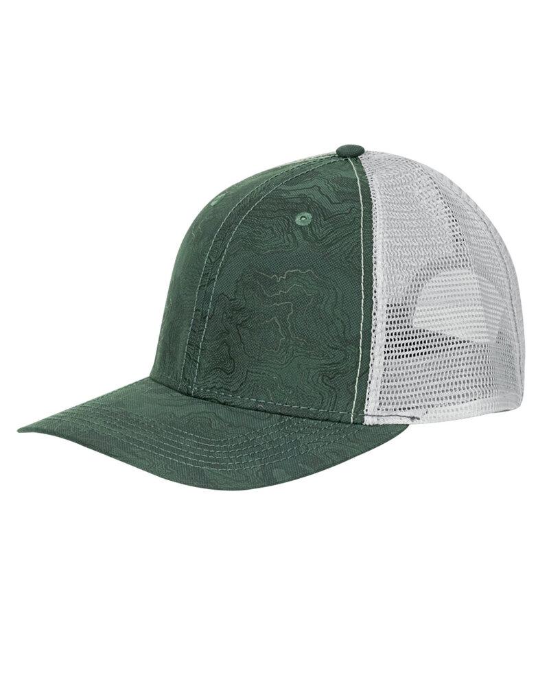 Dri Duck DI3458 - Structured Mid Profile Camo Print Trucker Hat