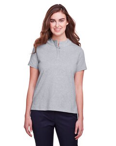 UltraClub UC105W - Ladies Lakeshore Stretch Cotton Performance Polo Heather Grey