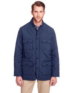 UltraClub UC708 - Men's Dawson Quilted Hacking Jacket Navy