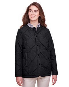 UltraClub UC708W - Ladies Dawson Quilted Hacking Jacket Black