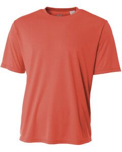 A4 N3142 - Men's Shorts Sleeve Cooling Performance Crew Shirt Coral