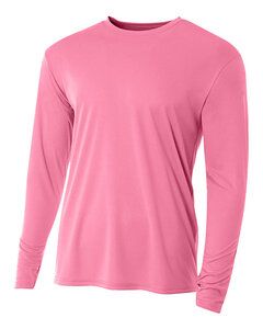 A4 N3165 - Long Sleeve Cooling Performance Crew Shirt Pink