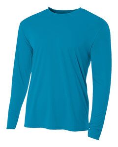 A4 N3165 - Long Sleeve Cooling Performance Crew Shirt Electric Blue