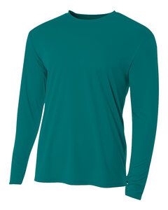A4 N3165 - Long Sleeve Cooling Performance Crew Shirt Teal