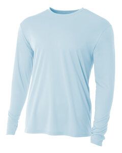 A4 N3165 - Long Sleeve Cooling Performance Crew Shirt Pastel Blue