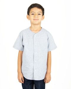 Shaka Wear SHBBJY - Youth 7 oz., 100% US Cotton Baseball Jersey Heather Grey