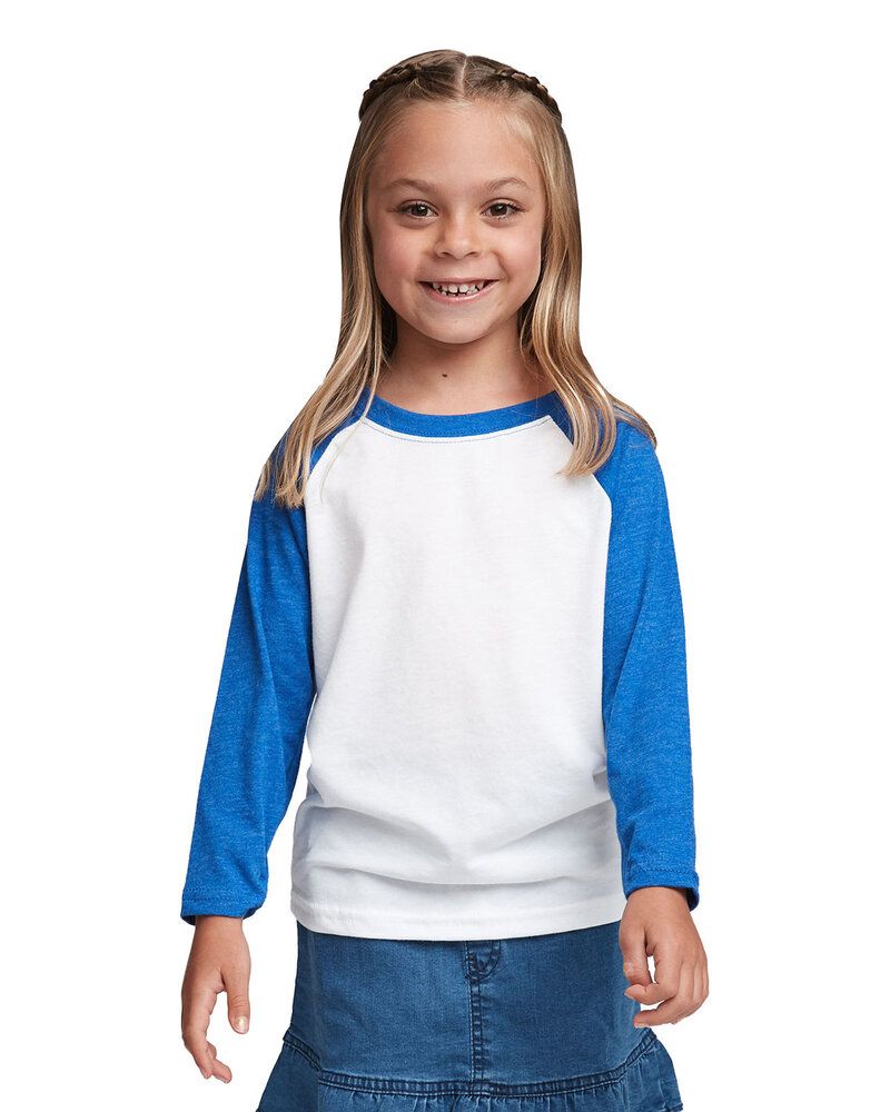 Next Level Apparel 3352 - Youth CVC 3/4-Sleeve Raglan