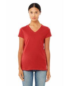 Bella+Canvas B6005 - Ladies Jersey Short-Sleeve V-Neck T-Shirt Red