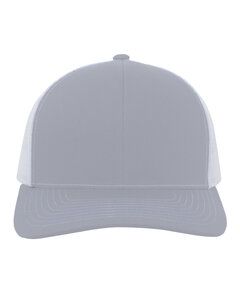 Pacific Headwear 104S - Contrast Stitch Trucker Snapback Hthr Grey/White