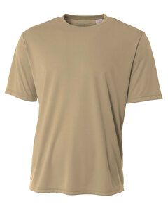 A4 NB3142 - Youth Shorts Sleeve Cooling Performance Crew Shirt Sand