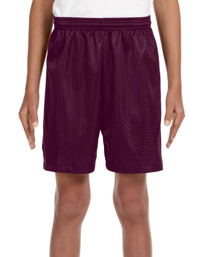 A4 NB5301 - Youth 6" Inseam Lined Tricot Mesh Shorts