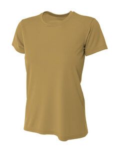 A4 NW3201 - Ladies Shorts Sleeve Cooling Performance Crew Shirt Vegas Gold
