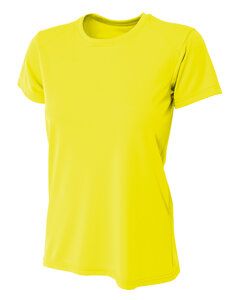 A4 NW3201 - Ladies Shorts Sleeve Cooling Performance Crew Shirt Safety Yellow