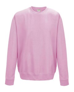 Just Hoods By AWDis JHA030 - Adult 80/20 Midweight College Crewneck Sweatshirt Baby Pink