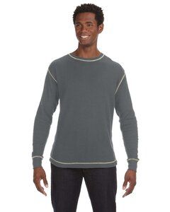 J. America JA8238 - Men's Vintage Long-Sleeve Thermal T-Shirt Chrl Htr/Vnt Wh