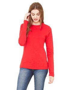 Bella+Canvas B6500 - Ladies Jersey Long-Sleeve T-Shirt Red