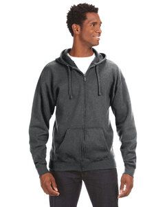 J. America JA8821 - Adult Premium Full-Zip Fleece Hooded Sweatshirt Charcoal