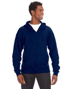 J. America JA8821 - Adult Premium Full-Zip Fleece Hooded Sweatshirt Navy