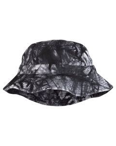 Adams ACVA101 - Vacationer Pigment Dyed Bucket Hat Black Tie Dye