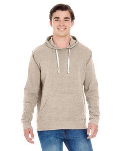 J. America JA8871 - Adult Triblend Pullover Fleece Hooded Sweatshirt Oatmeal Triblend