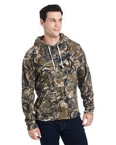 J. America JA8871 - Adult Triblend Pullover Fleece Hooded Sweatshirt Outdoor Camo Trb
