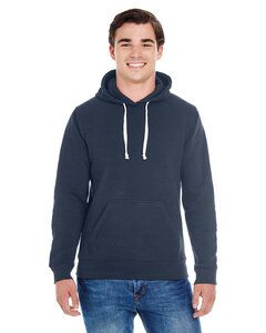 J. America JA8871 - Adult Triblend Pullover Fleece Hooded Sweatshirt True Navy Trblnd