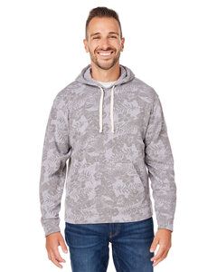 J. America JA8871 - Adult Triblend Pullover Fleece Hooded Sweatshirt Grey Aloha Trbl