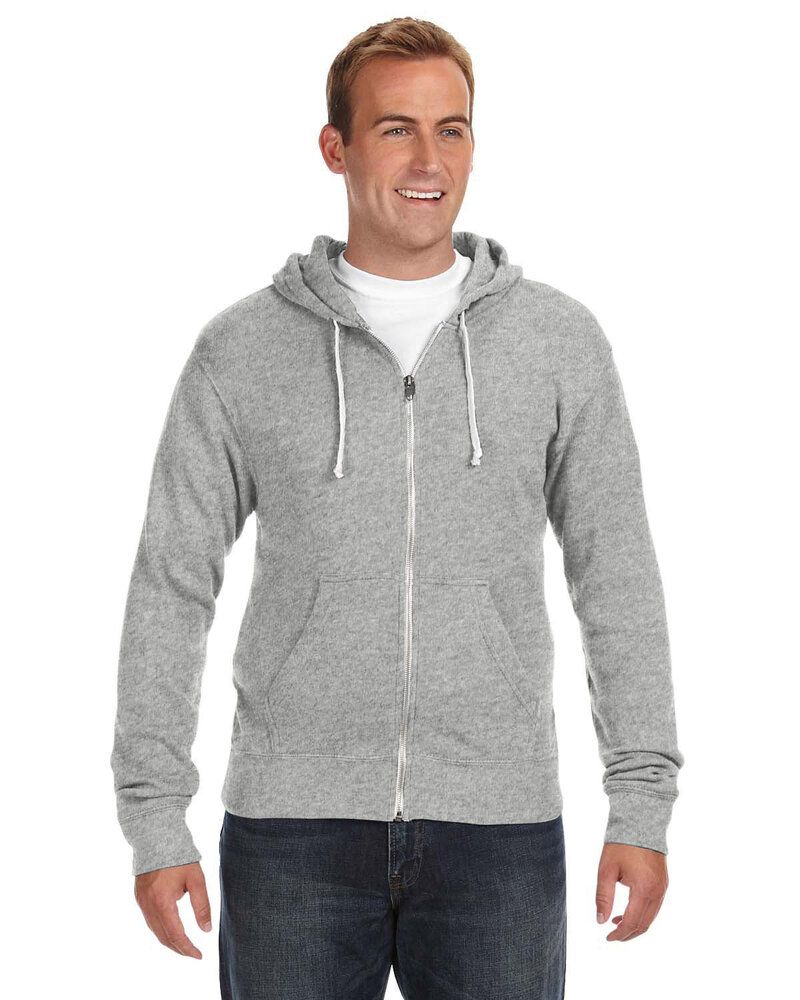 J. America JA8872 - Adult Triblend Full-Zip Fleece Hooded Sweatshirt