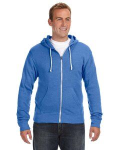J. America JA8872 - Adult Triblend Full-Zip Fleece Hooded Sweatshirt Royal Triblend